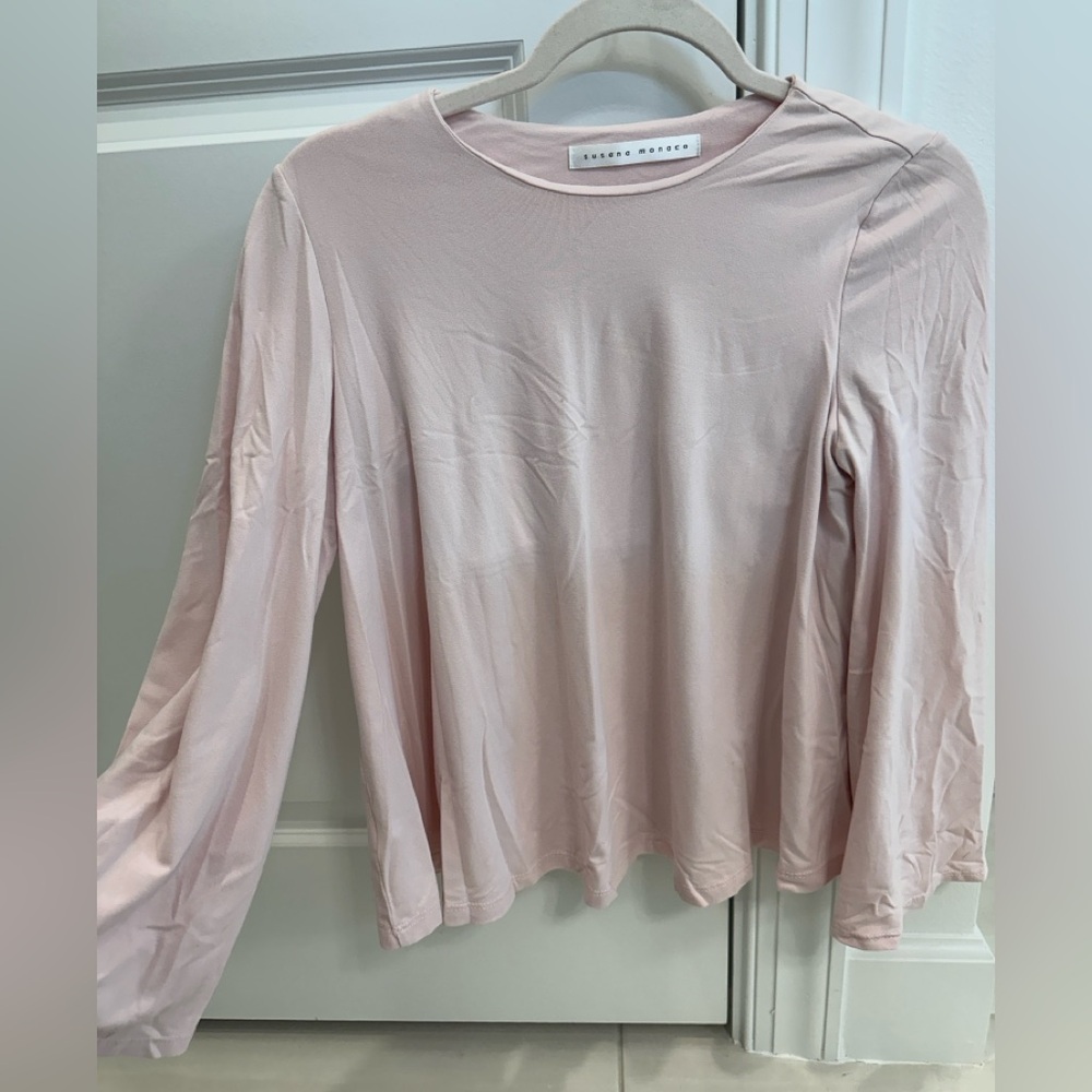Susana Monaco | Women Long Sleeve Flare Top - light pink